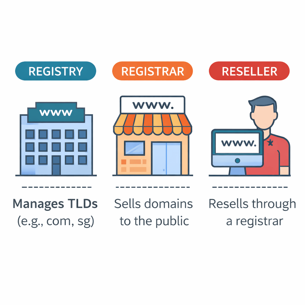 Registry vs Registrar vs Reseller: 7 Critical Differences Every Business Must Know